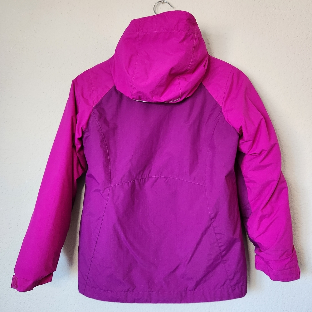 Youth Girl's Columbia Two Tone Pink Hooded Jacket Size M - Picture 3 of 8